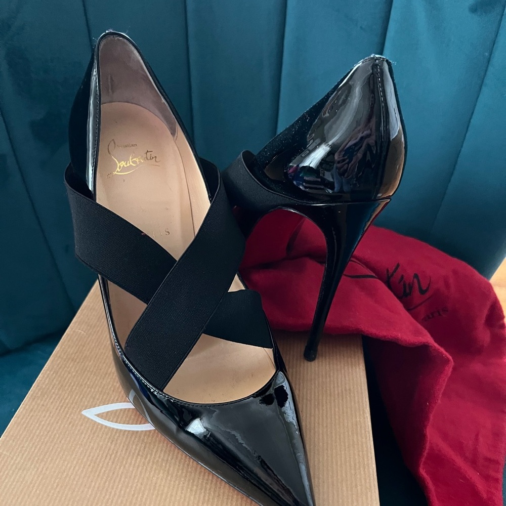 Black Patent Leather Stiletto Heels